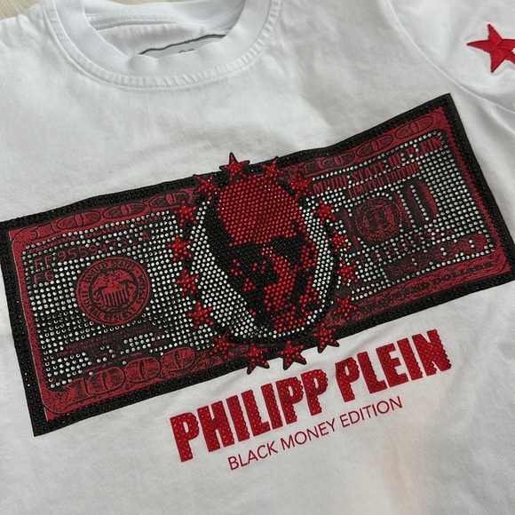 Philipp Plein white graphic tshirt 4-5Y - Picture 2 of 8